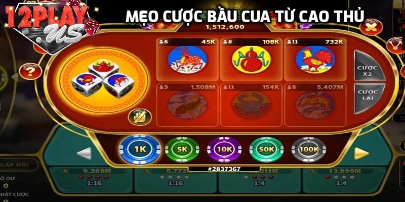 Mẹo cược bầu cua thắng lớn
